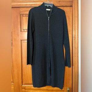 Calvin Klein Dark Grey Zip-Up Cardigan Dress